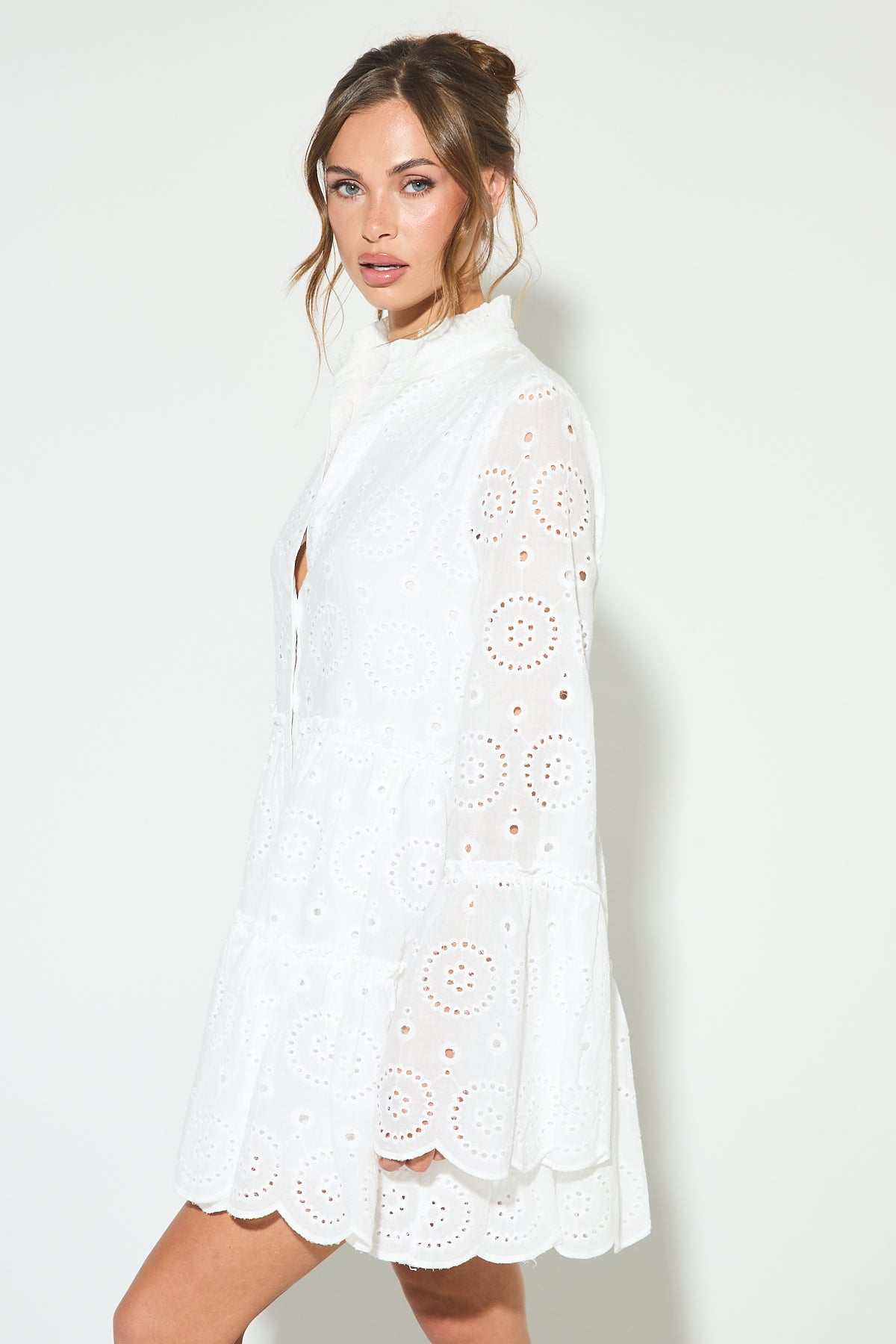 SOFIA White Embroidered Dress