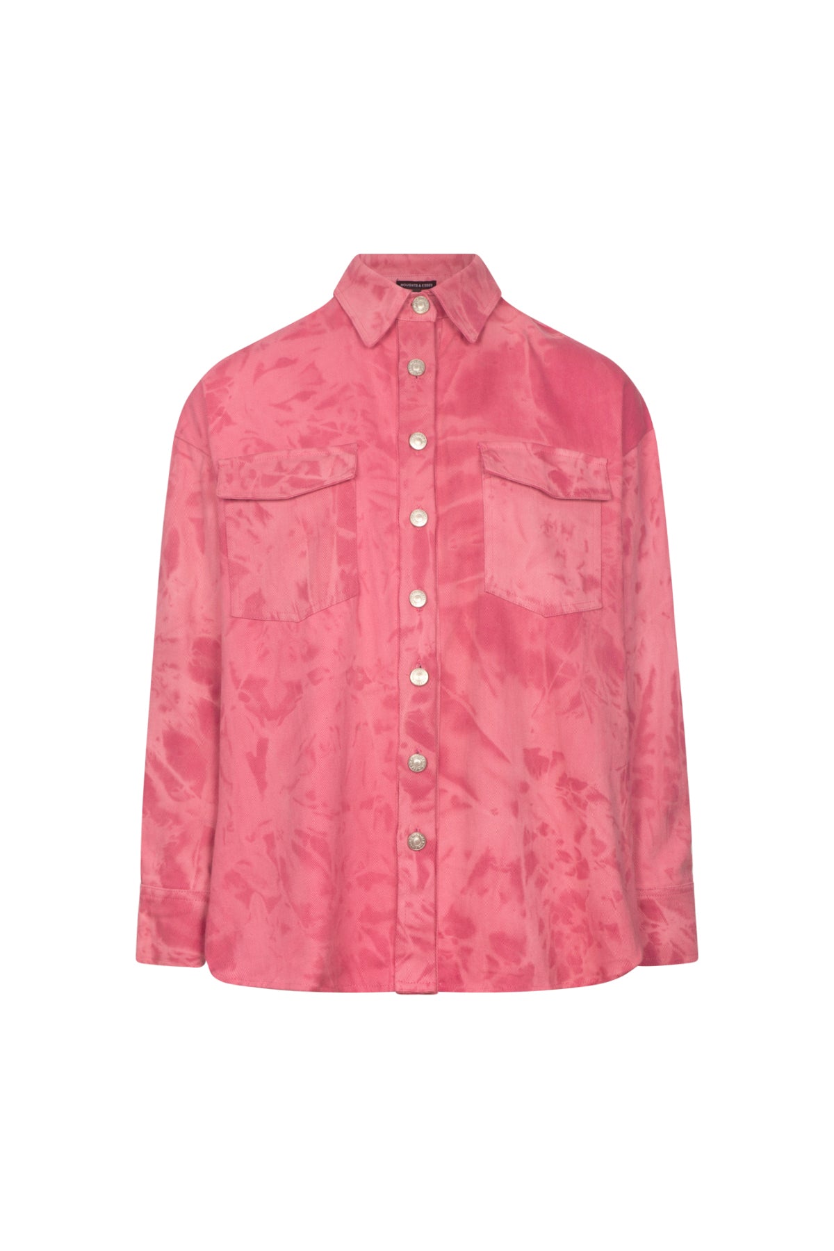 IVANA Pink Acid Wash Oversized Shirt