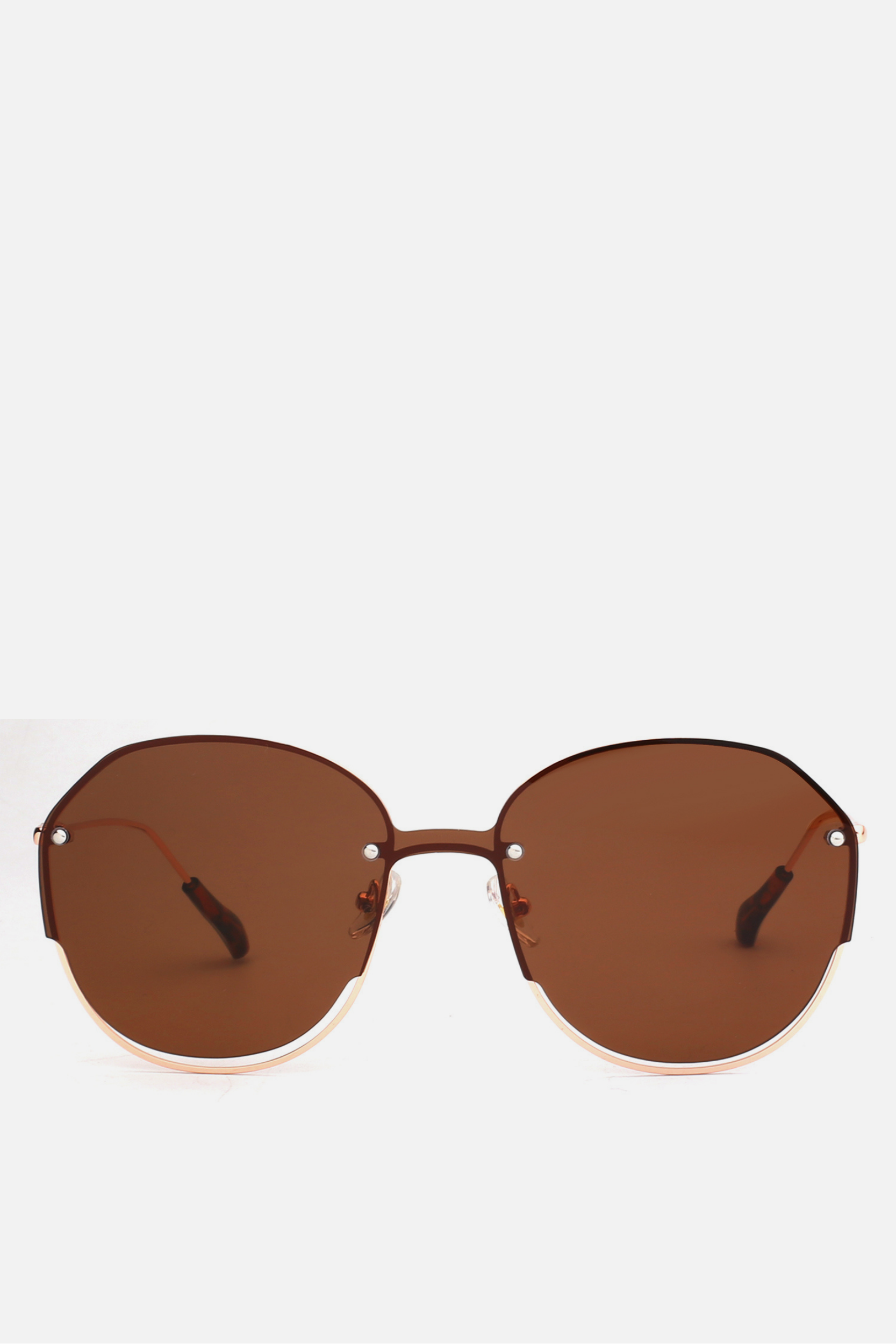 ST LUCIA Round Brown Sunglasses