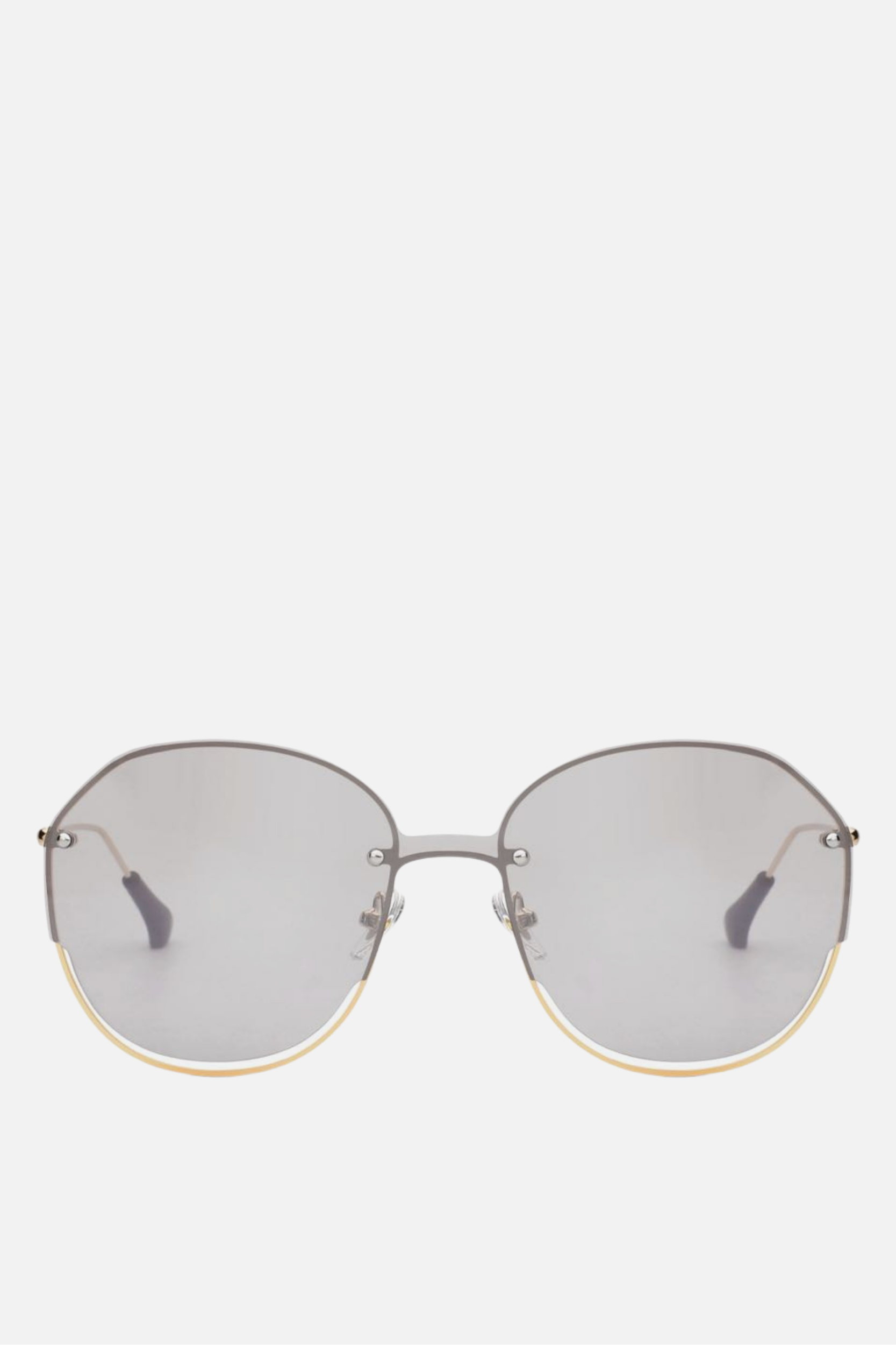 ST LUCIA Round Silver Mirror Sunglasses