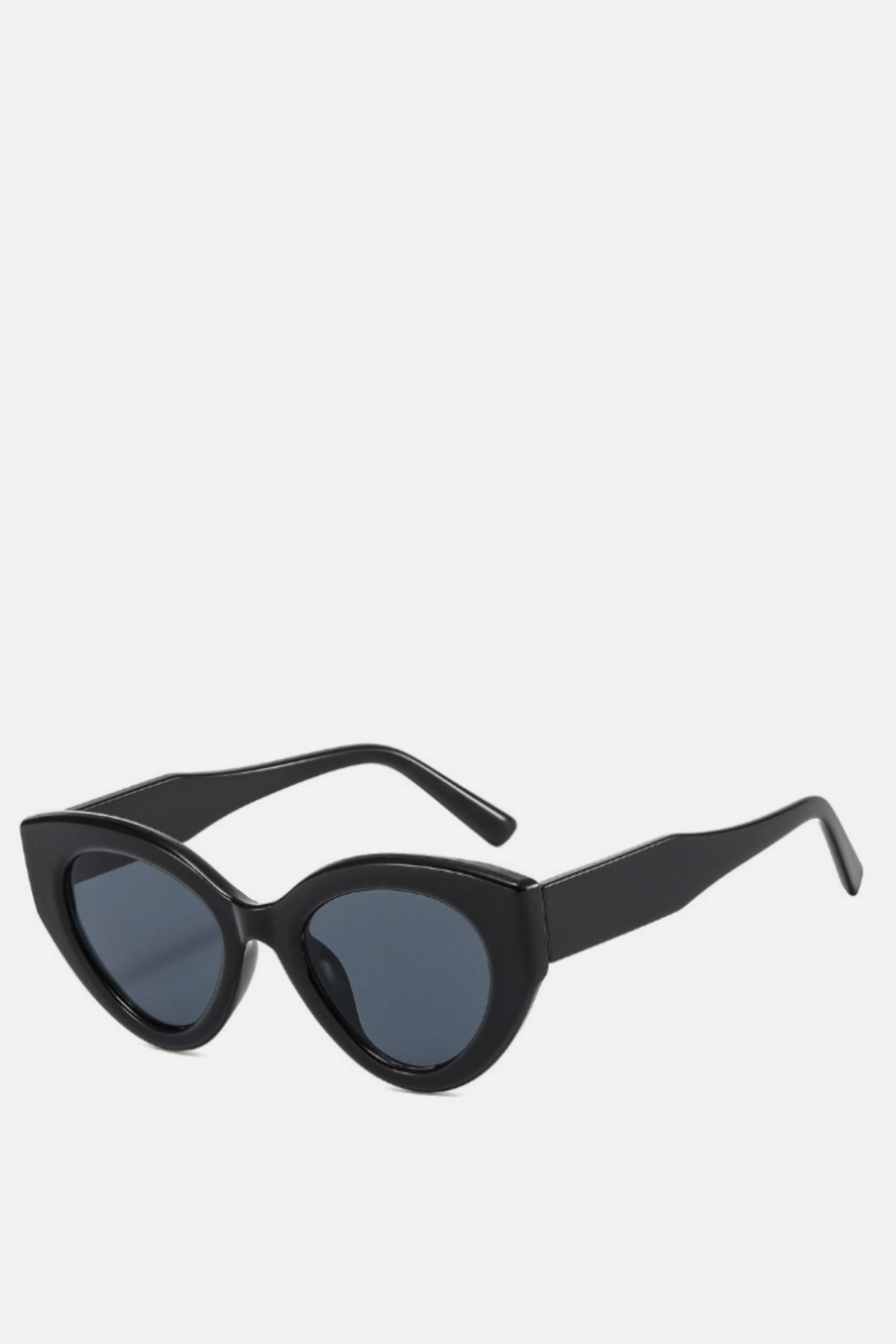 POSITANO Black Oversized Cat Eye Sunglasses