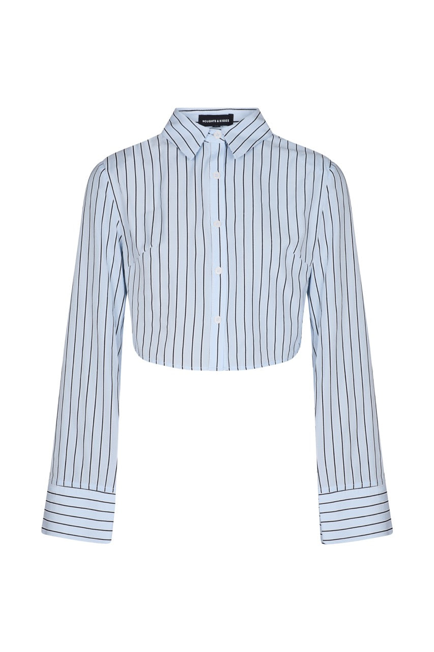 ROMA Blue Stripe Crop Shirt – Noughts & Kisses