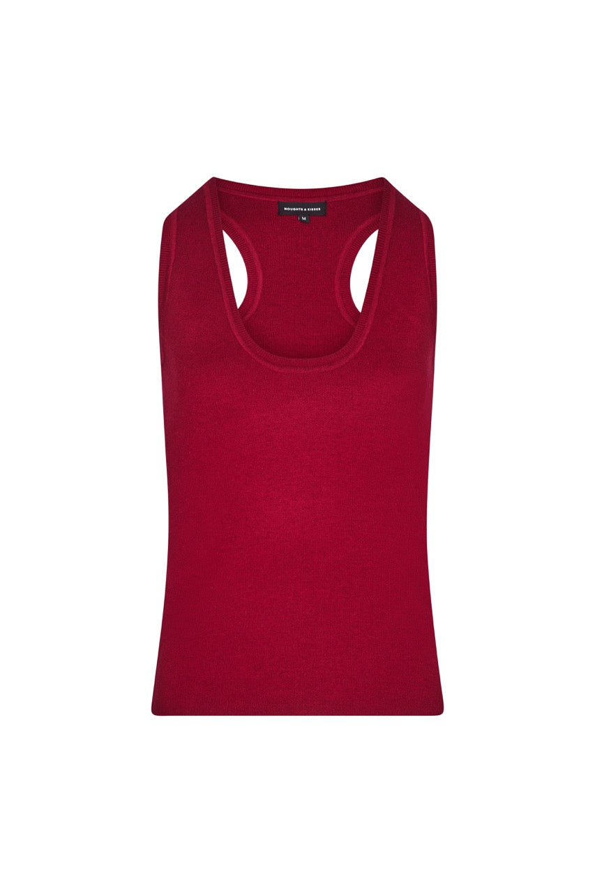 TIA Burgundy Knit Tank Top – Noughts & Kisses