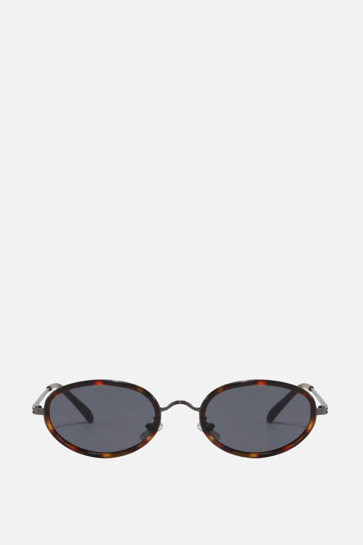 MANHATTAN Black Tortoise Round Sunglasses