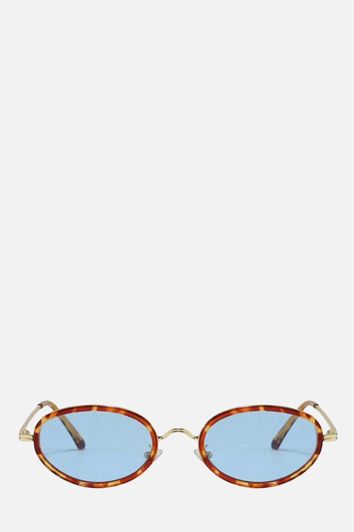 MANHATTAN Blue Tint Round Sunglasses