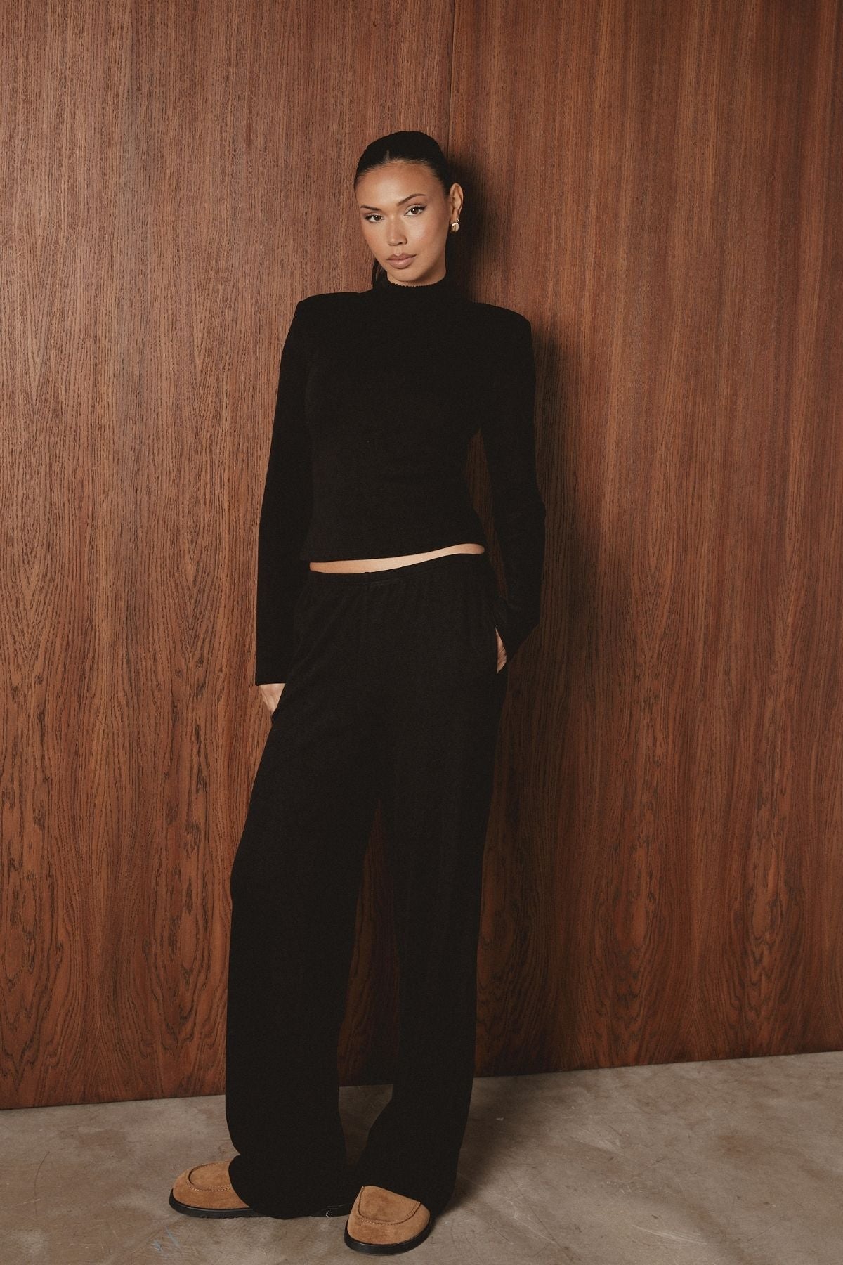 MIRA Black Wide Leg Trousers