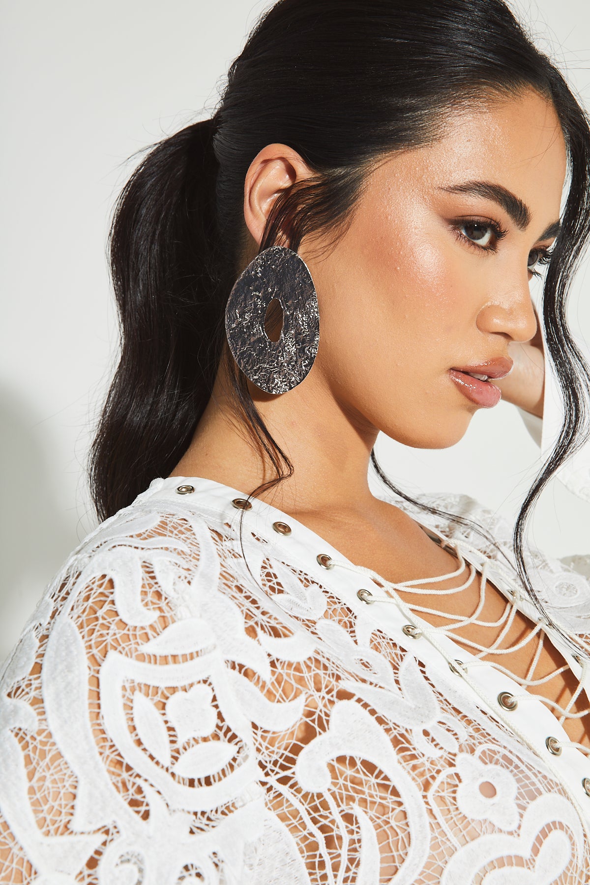 Oval Statement Earrings