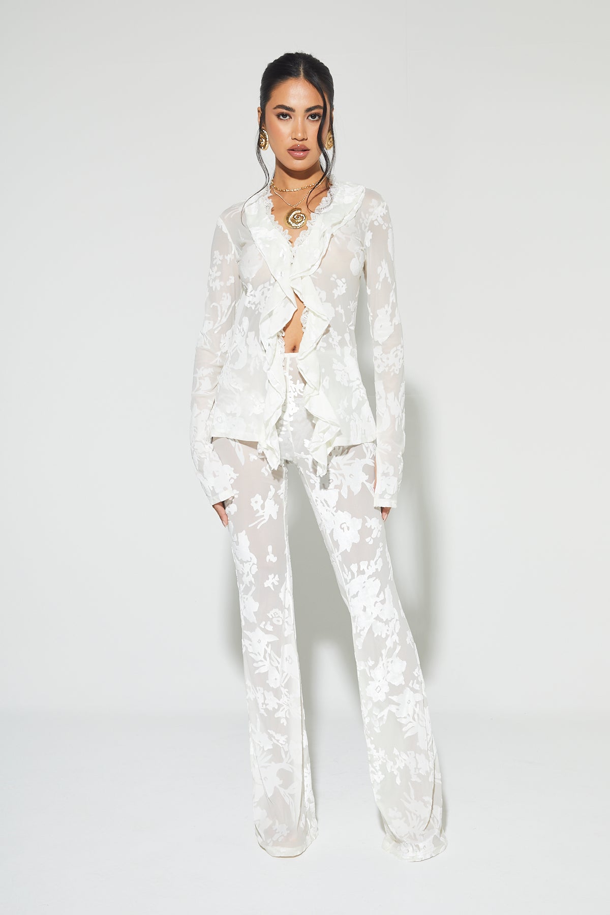 Tallulah ruffle coat new arrivals