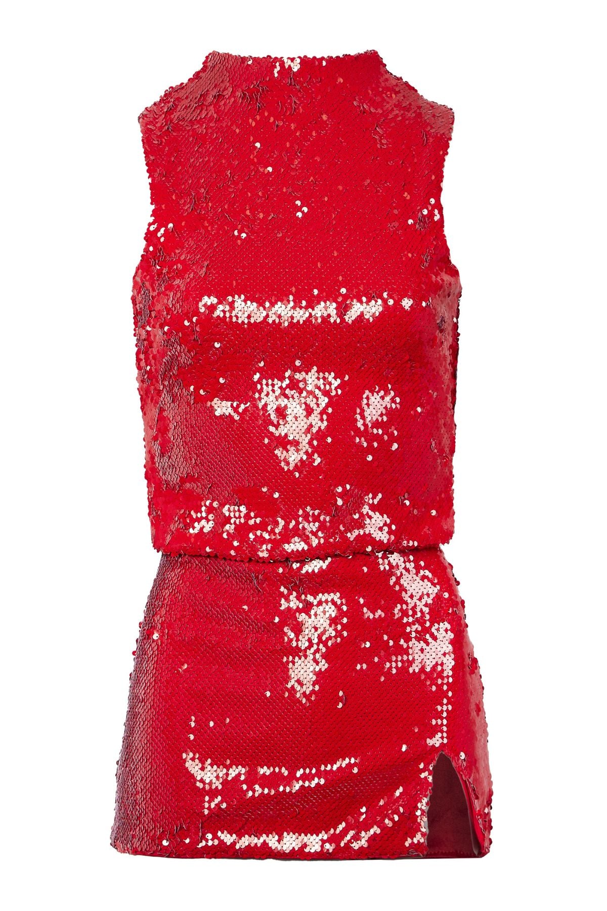 JOSIE Red Sequin Top & Skirt Co Ord
