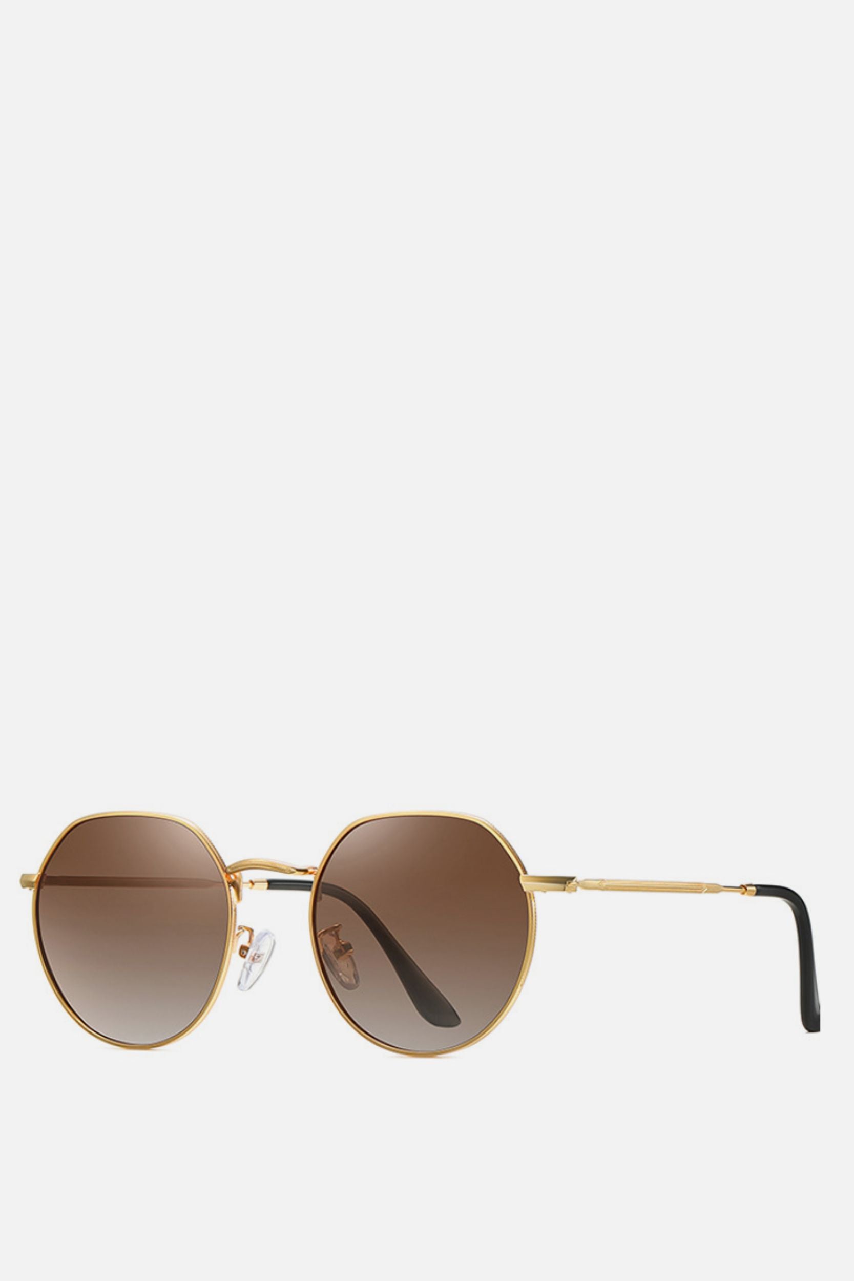 SEVILLE Brown Round Sunglasses