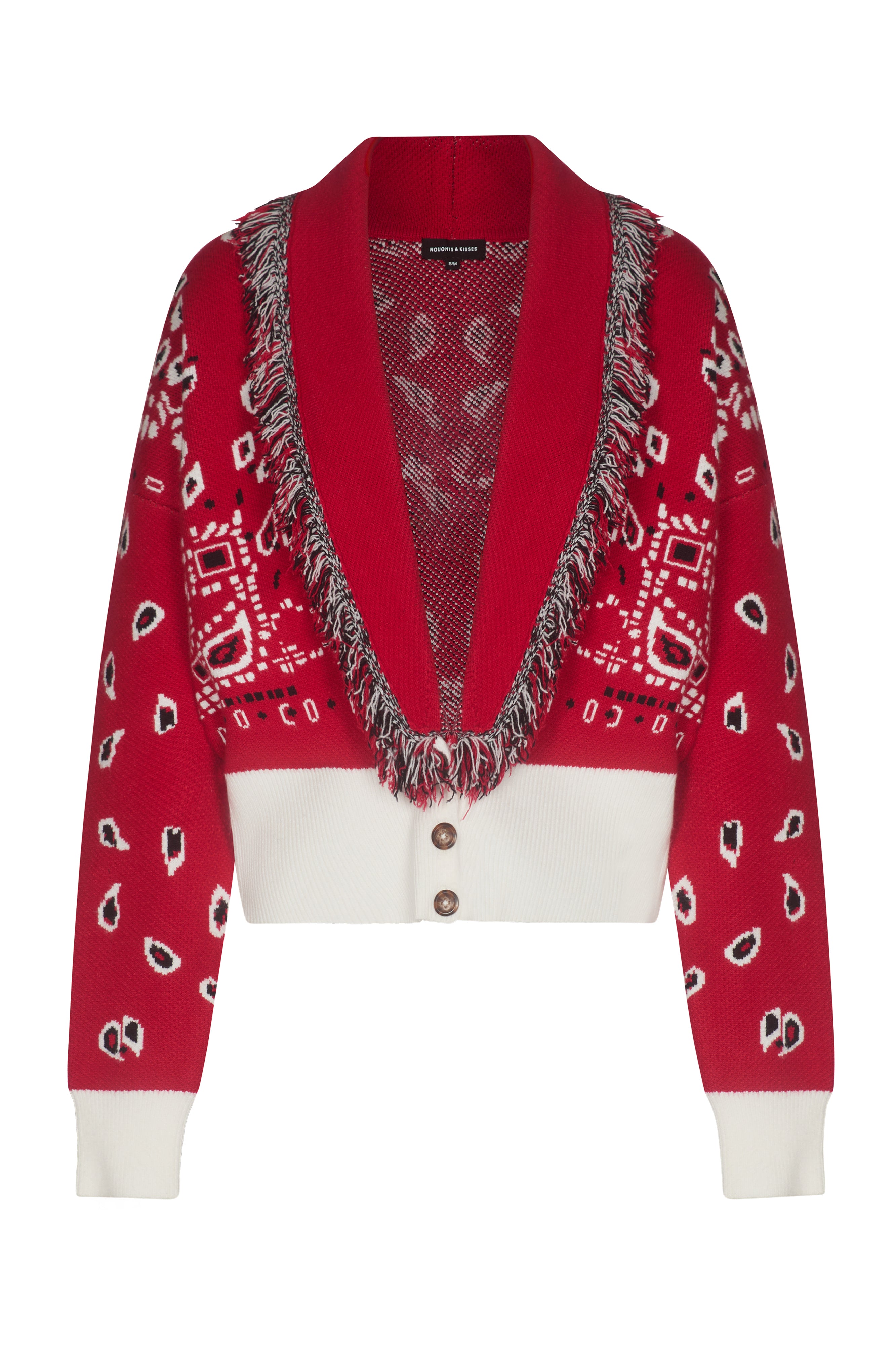 LANA Red Paisley Short Cardigan – Noughts & Kisses
