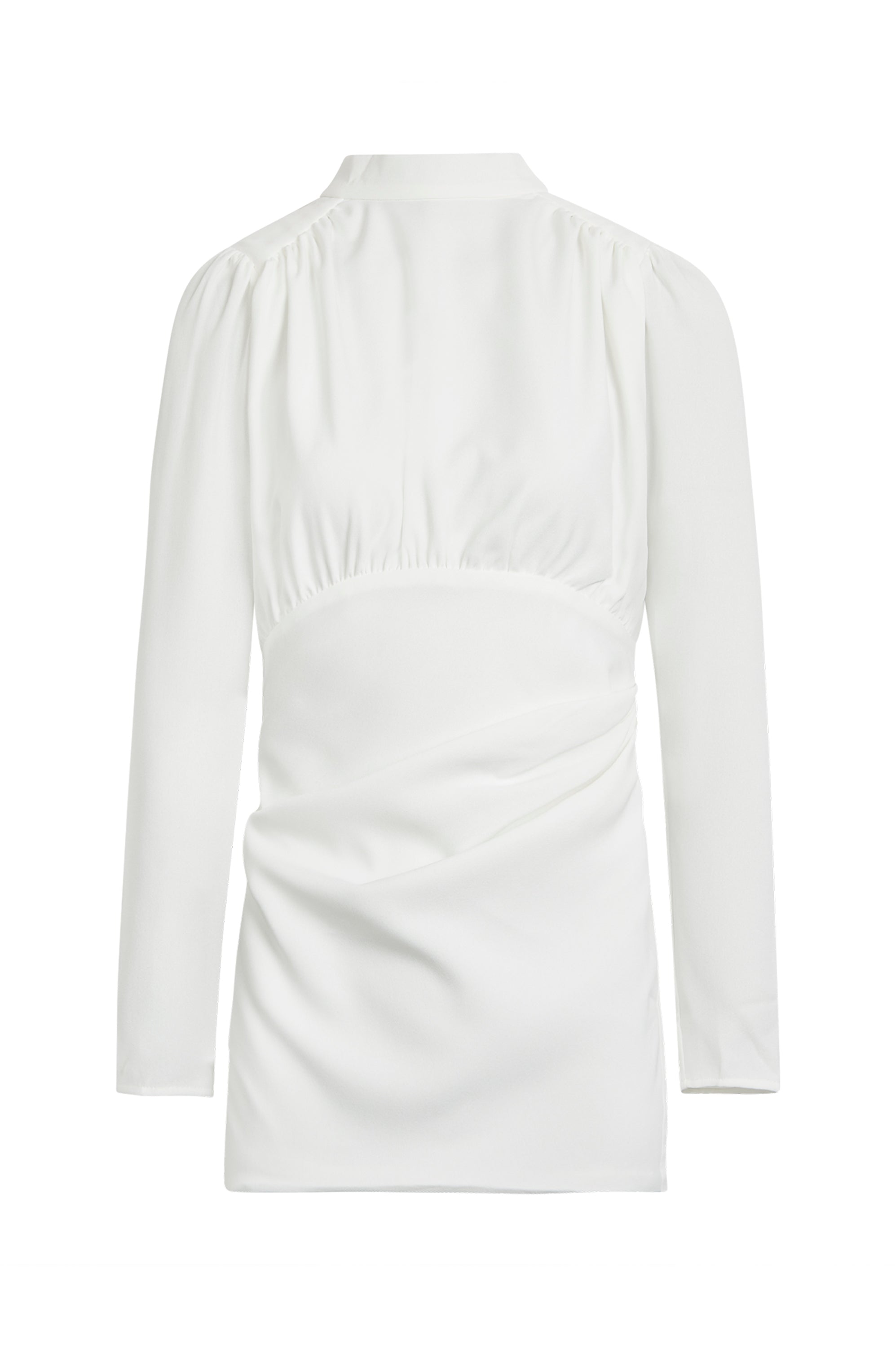 KHLOE White High Neck Mini Dress