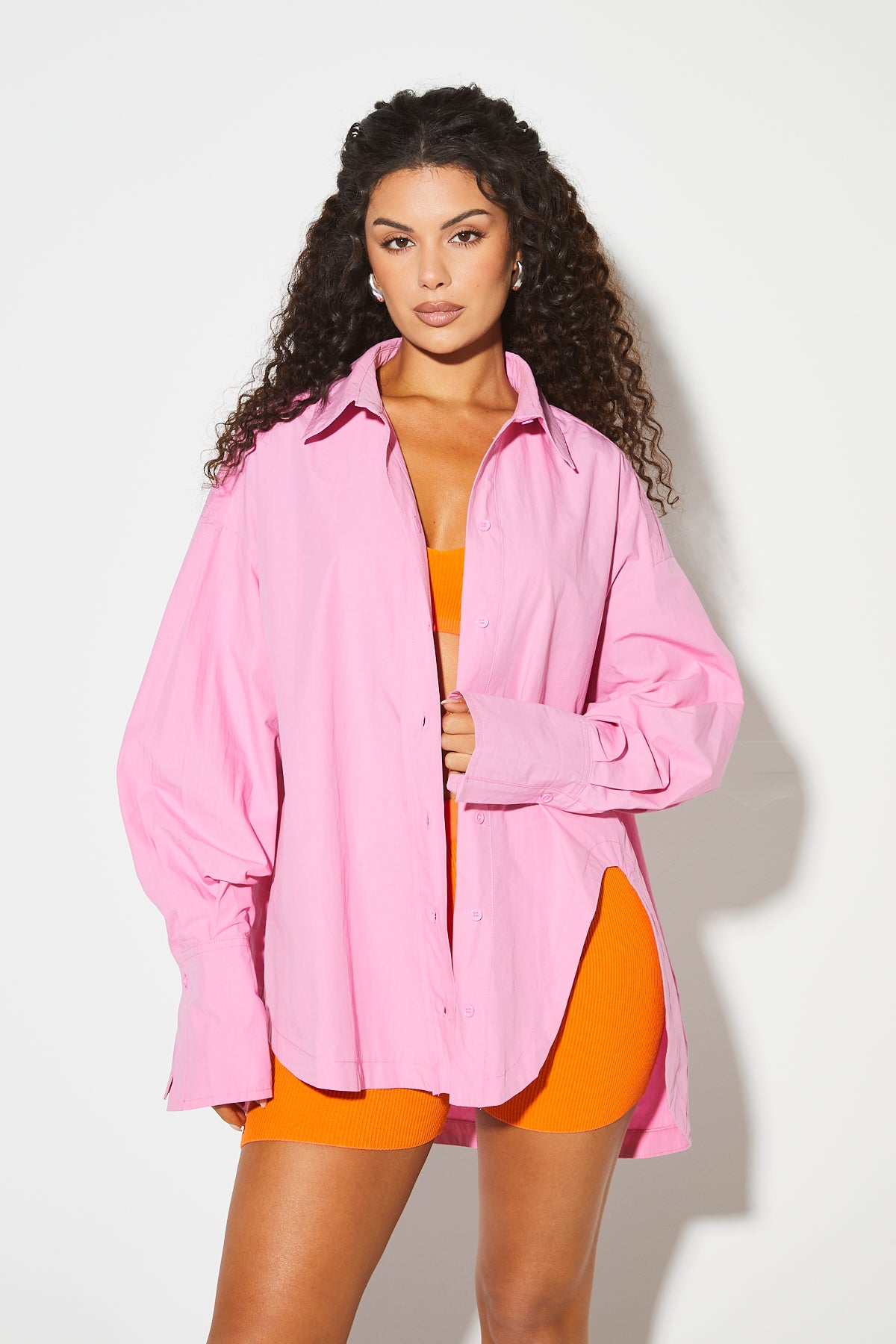 ALENA Pink Oversized Shirt