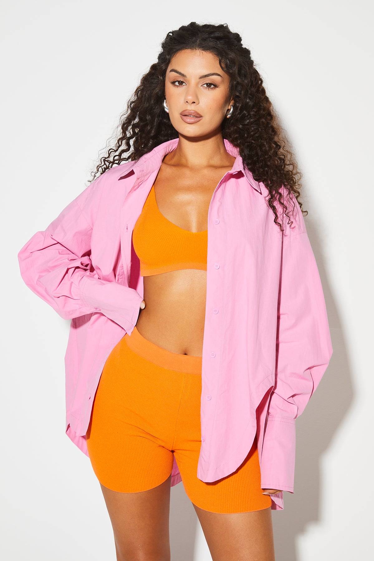 ALENA Pink Oversized Shirt