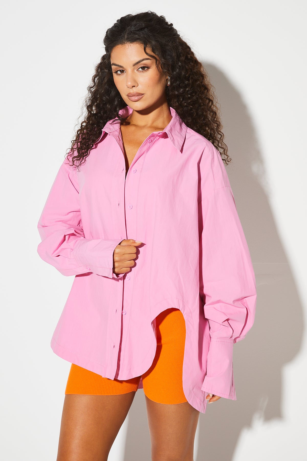 ALENA Pink Oversized Shirt
