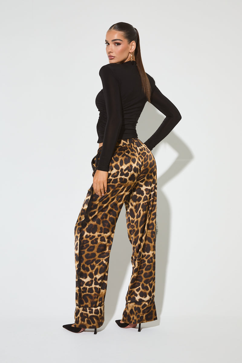 Leopard print pants hotsell