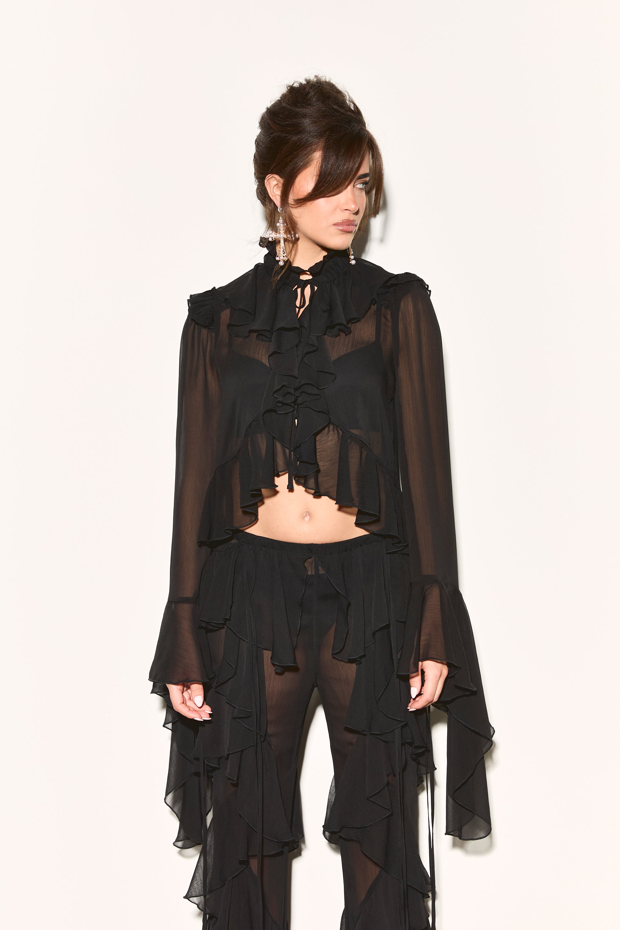 next black tie shirt