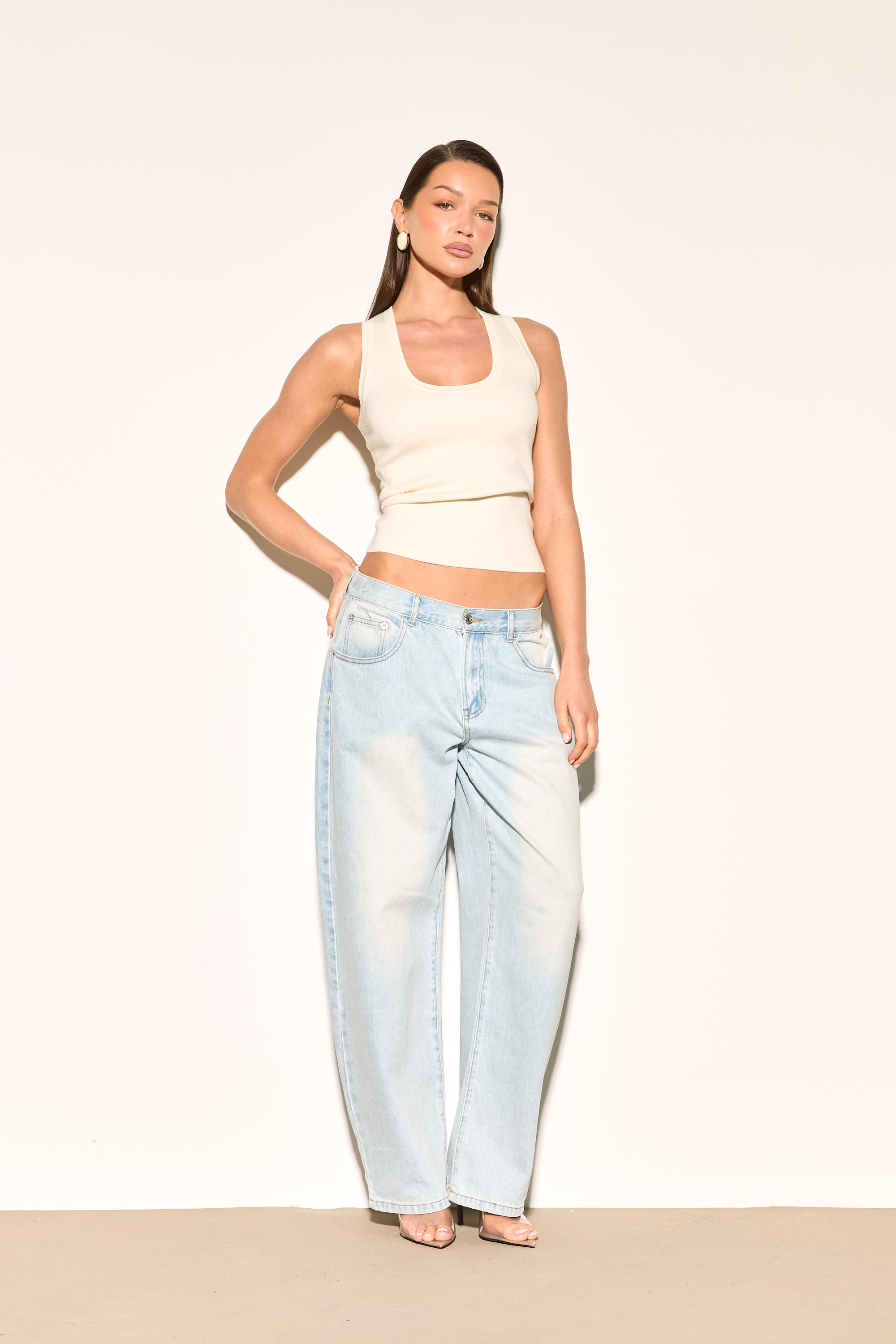 TIA Cream Knit Tank Top – Noughts & Kisses