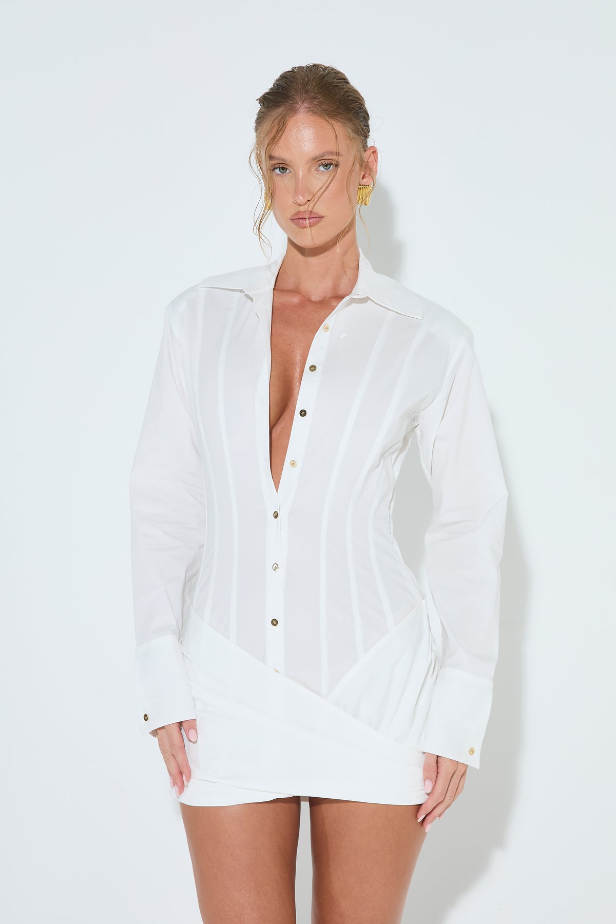 AMARA Wrap Shirt Dress