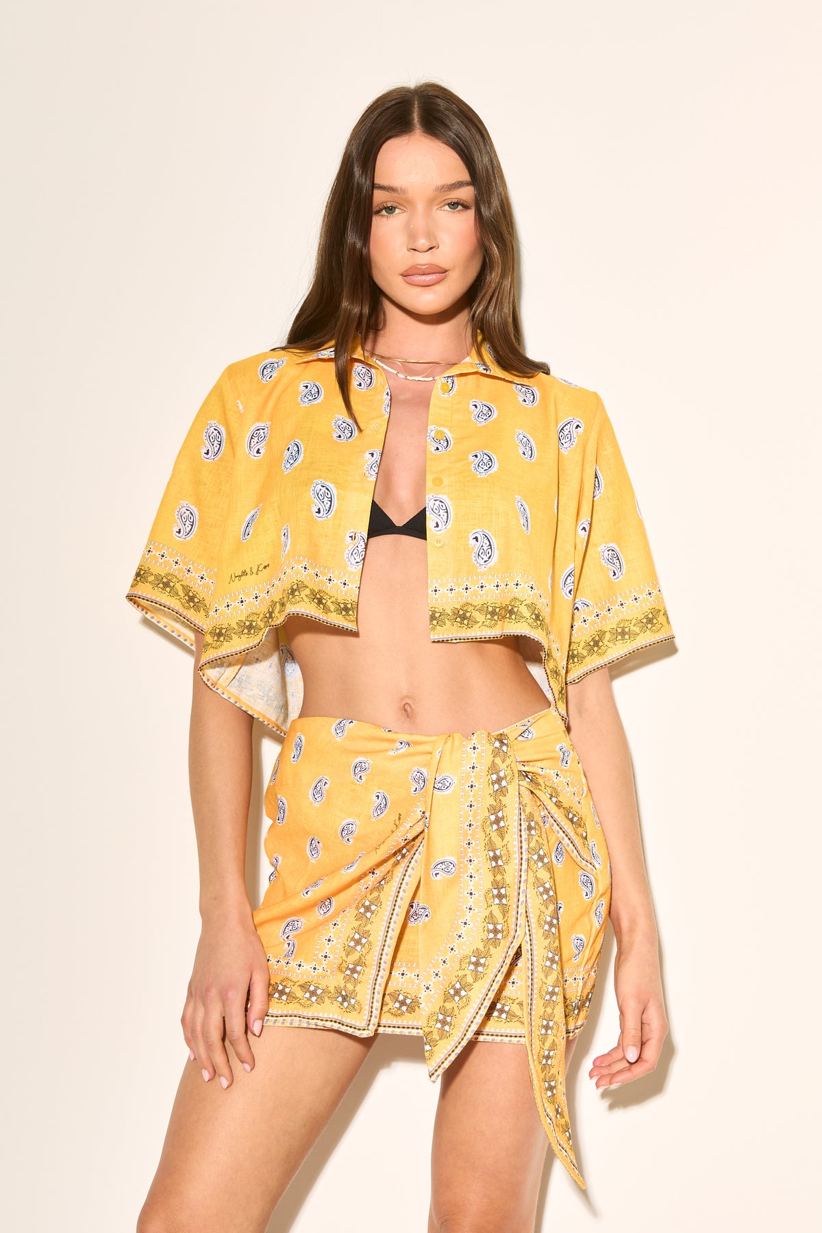 GOLDEN HOUR Cropped Shirt