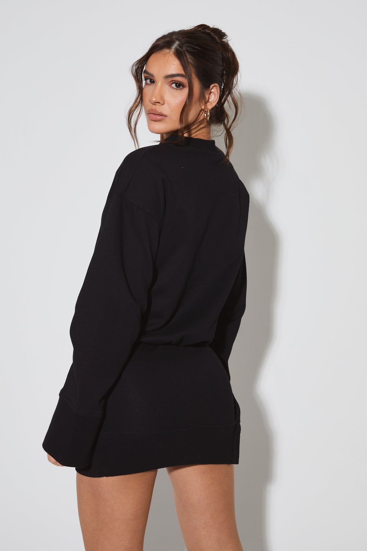 CELIA Black Jersey Jumper Dress