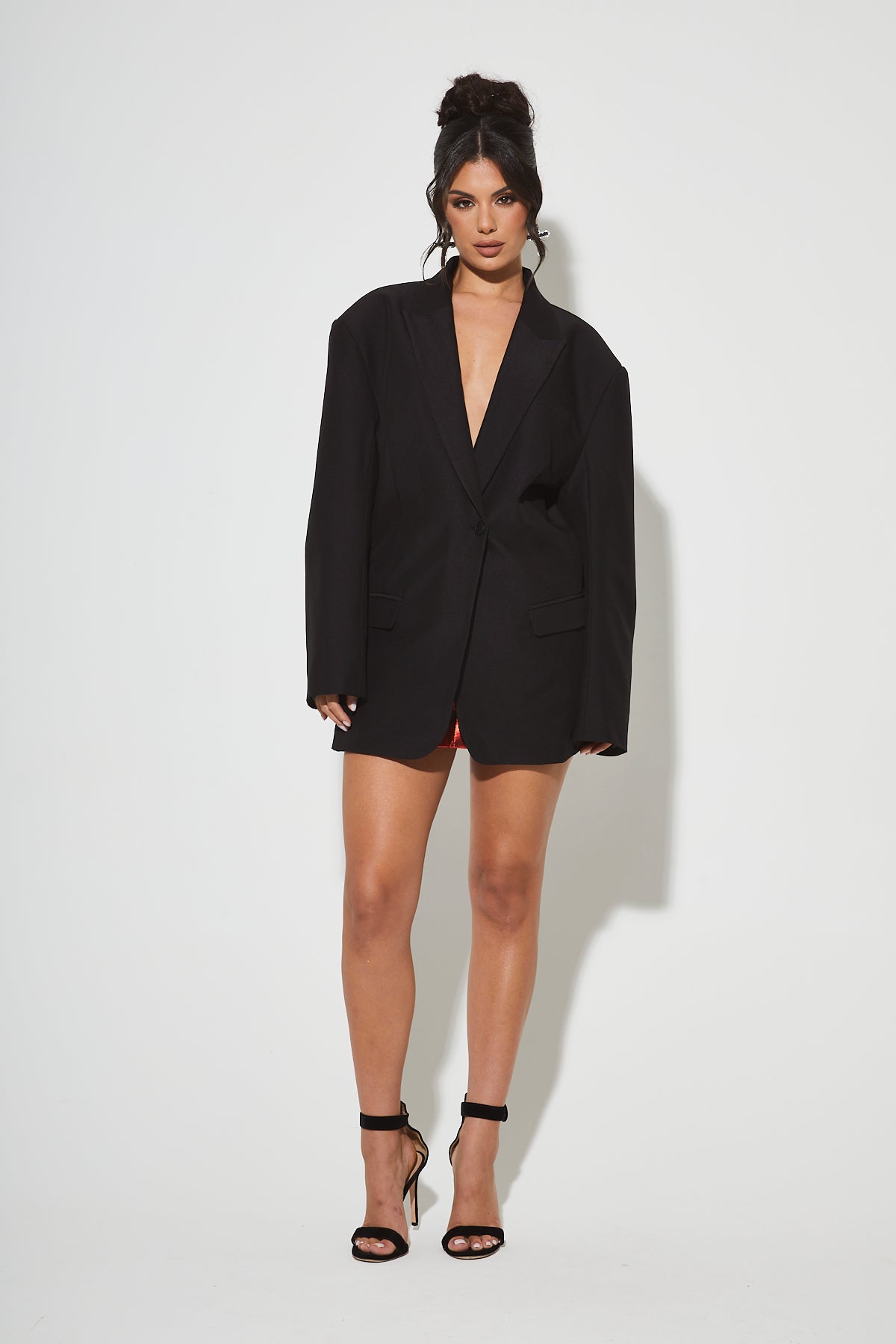 WREN Black Oversized Boxy Blazer