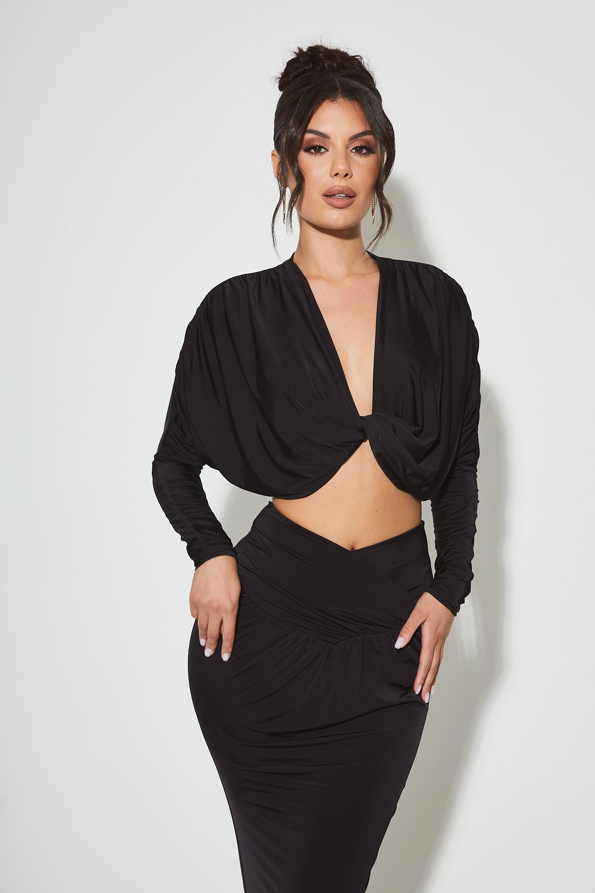 MARGOT Black Twist Maxi Co Ord