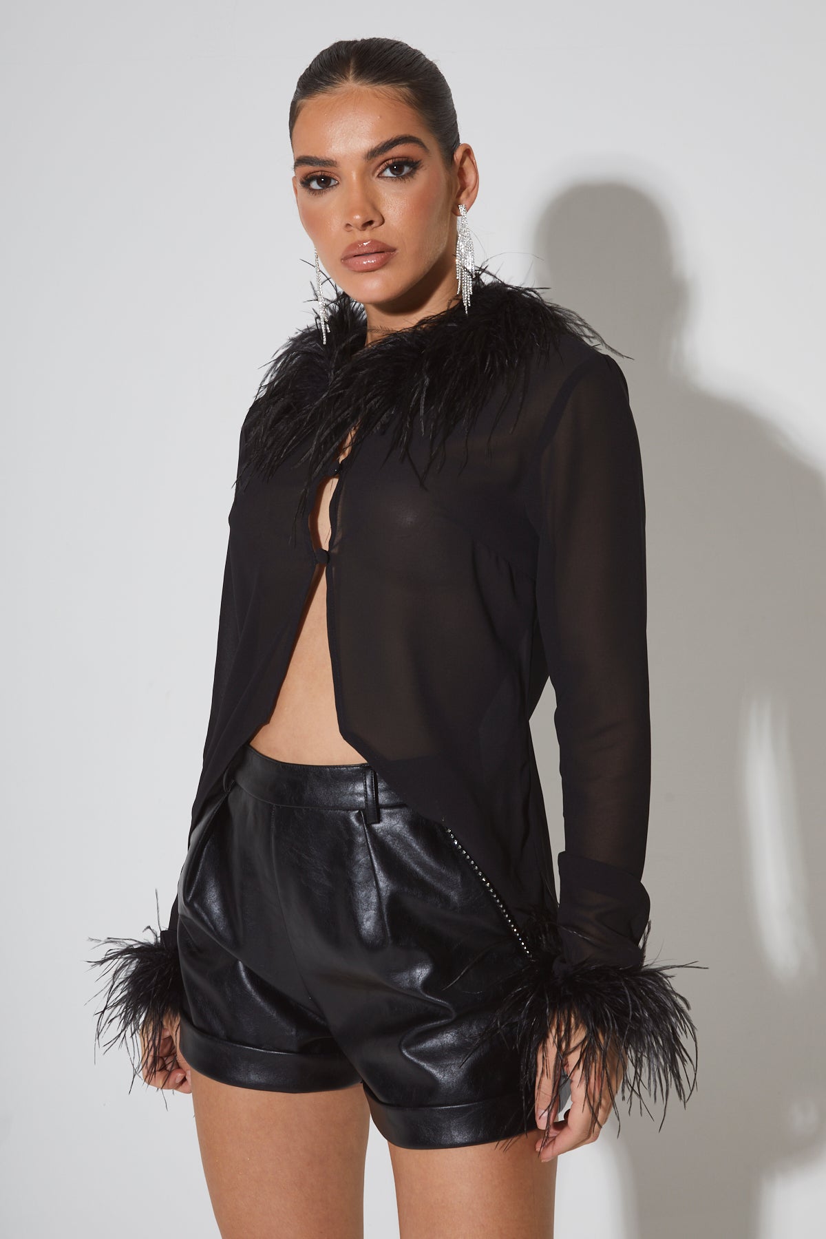 LOLITA Black Feather Blouse