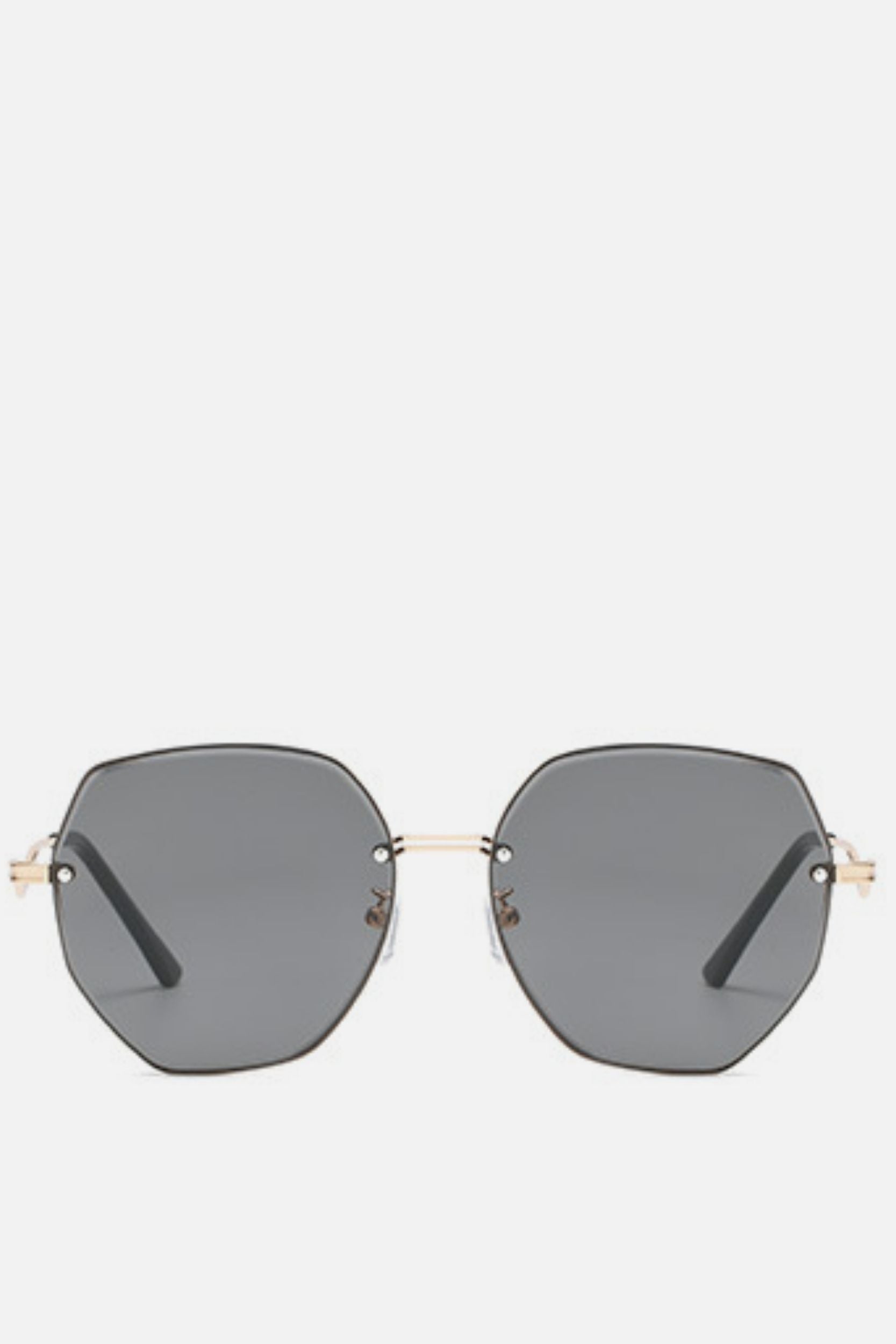 AMALFI Black Hexagon Sunglasses