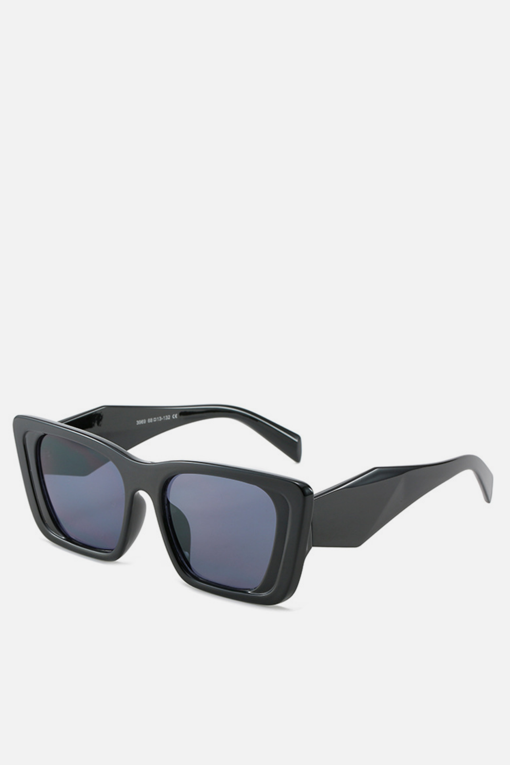 CALAIS Black Oversized Square Sunglasses