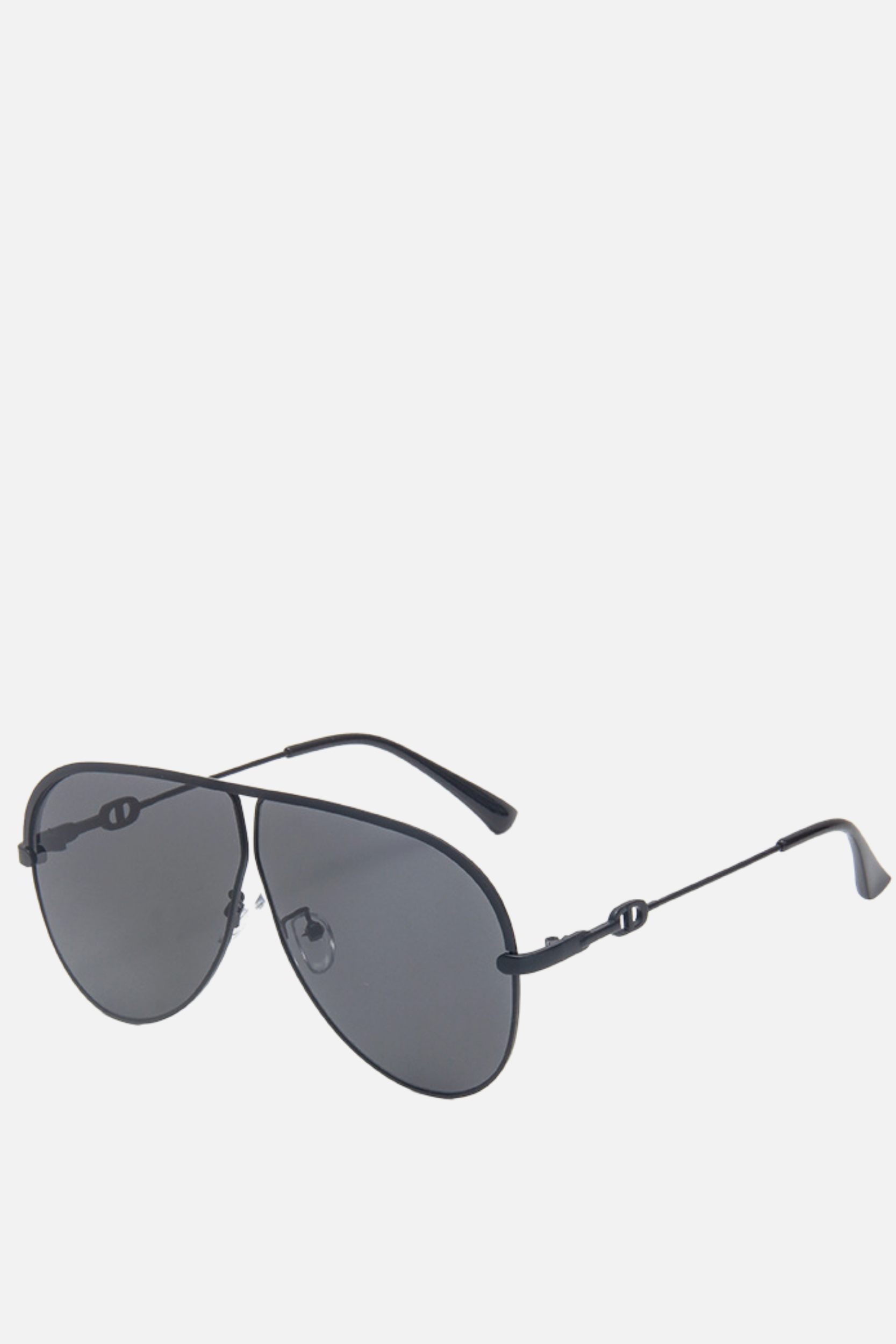 MESSINA Black Oversized Aviators