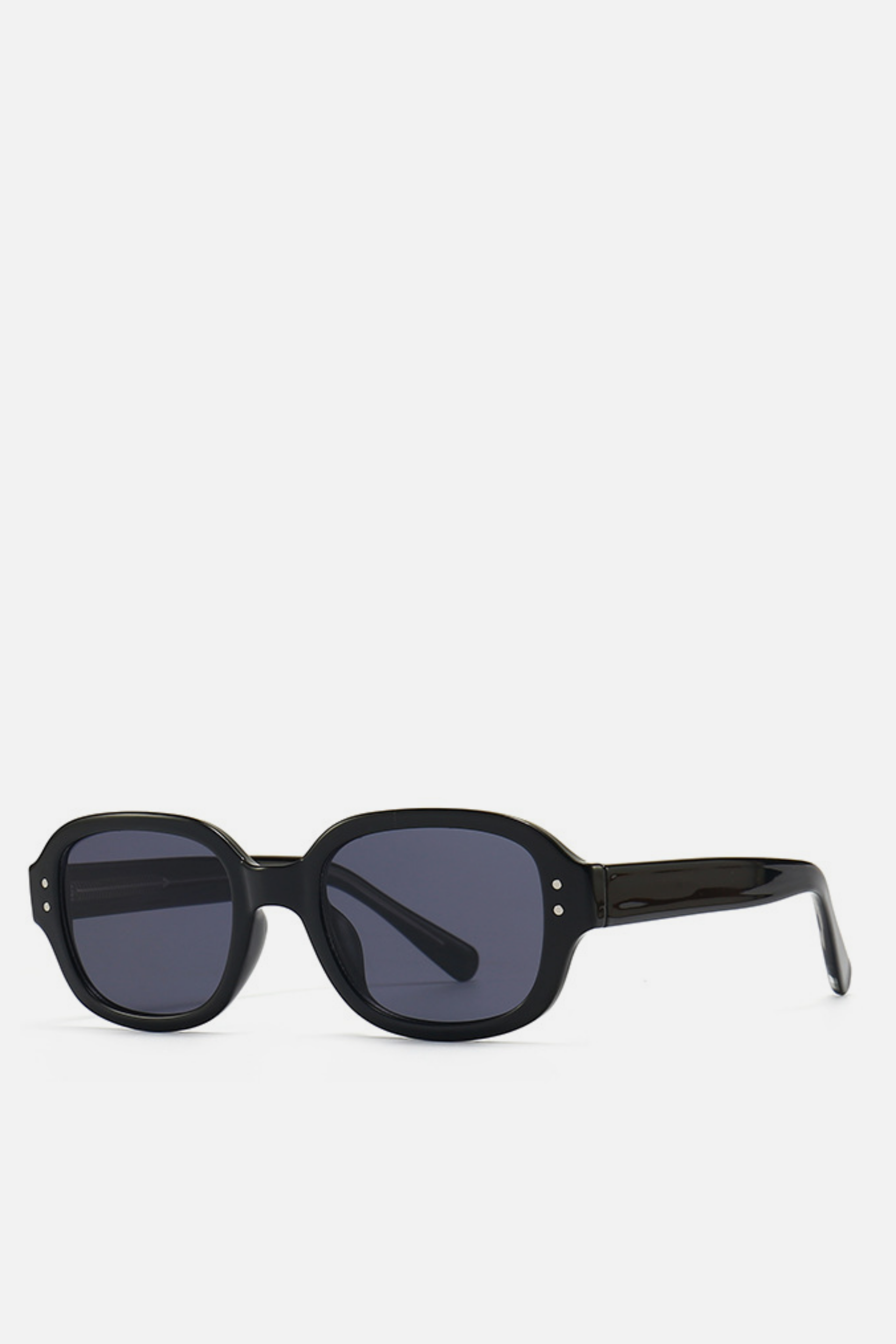 SICILY Black Rounded Sunglasses