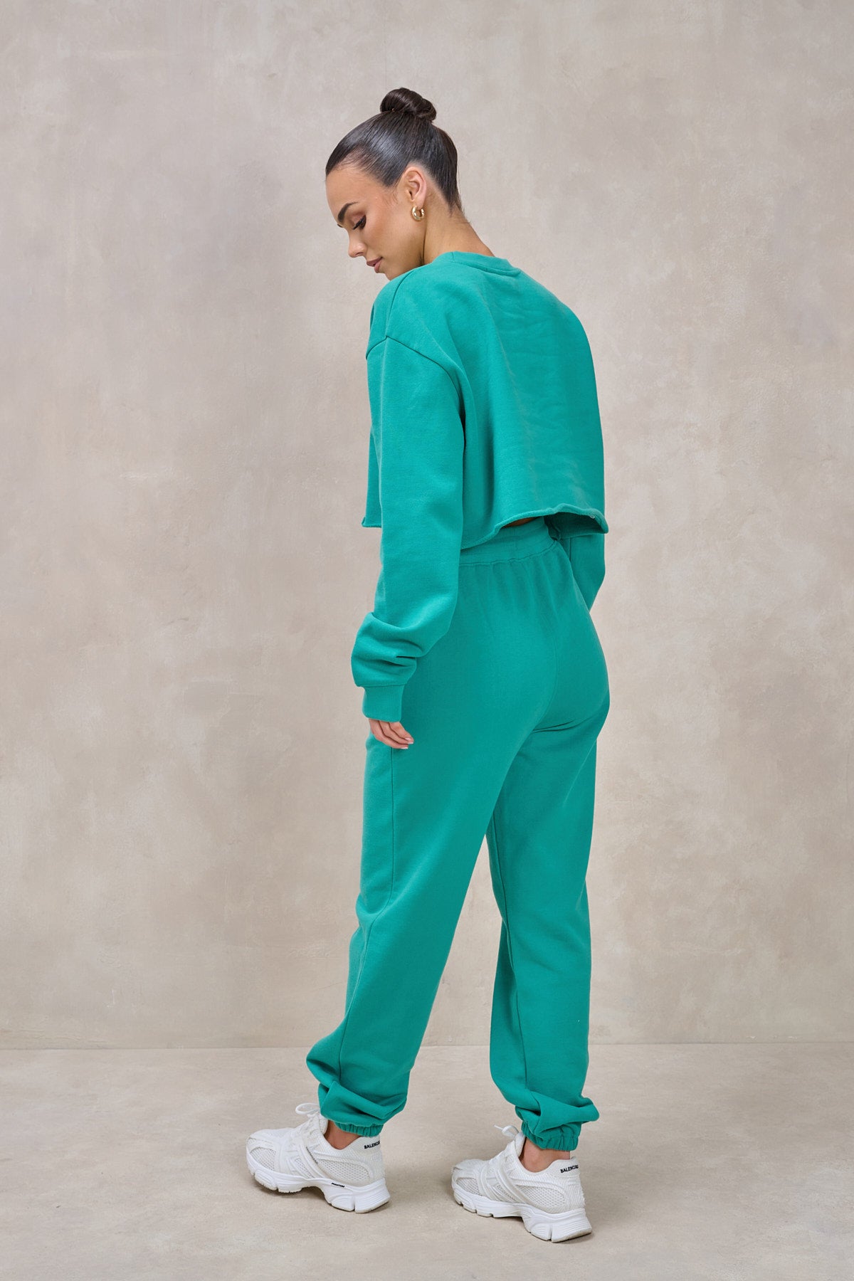 LESS MONDAY Green Cropped Jogger Set