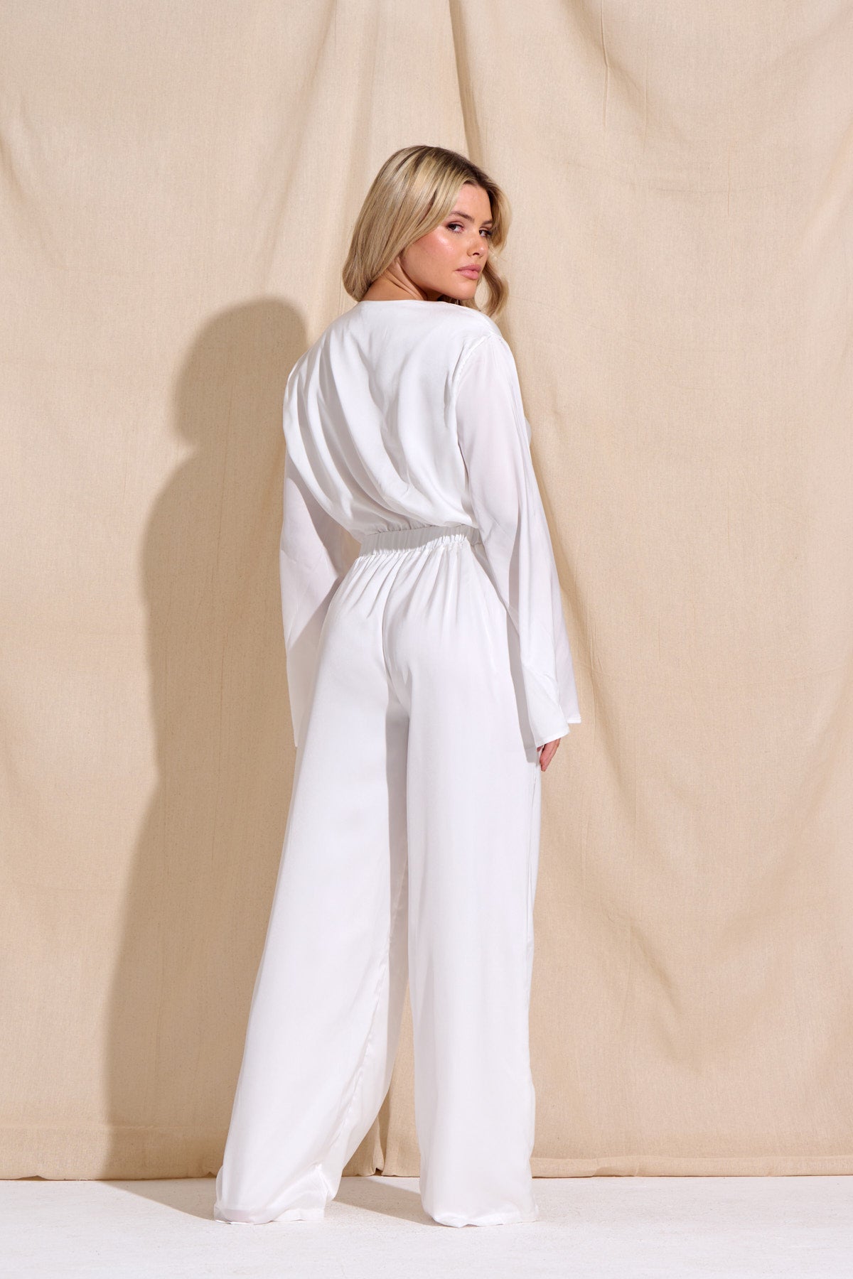 IZARA White Cut Out Jumpsuit
