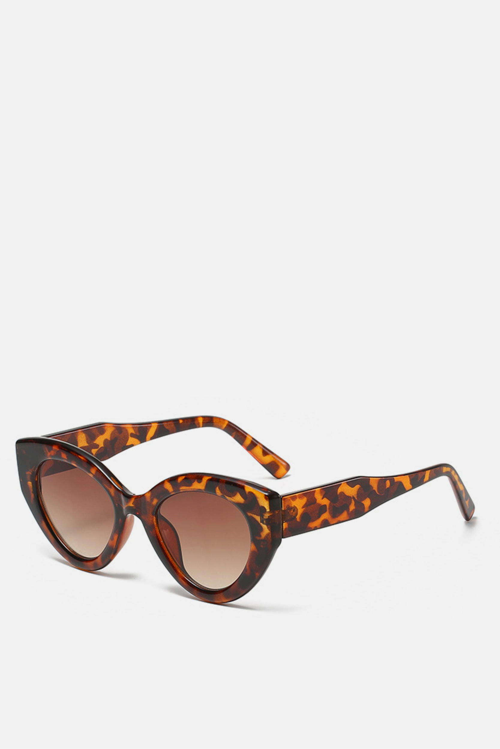 POSITANO Leopard Oversized Cat Eye Sunglasses