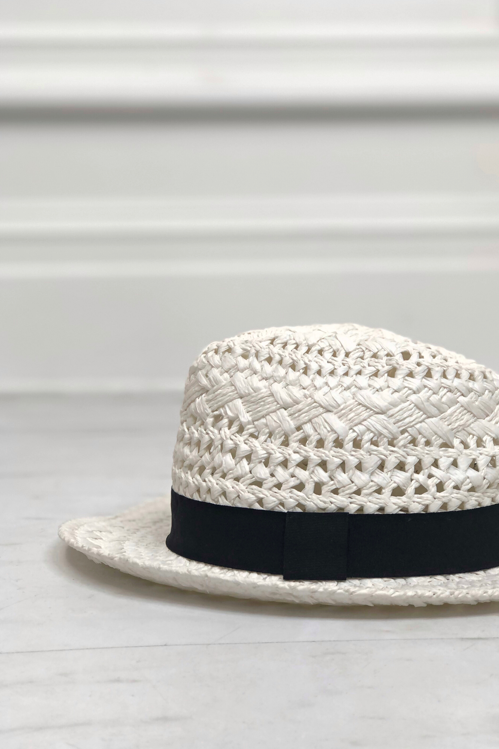 Woven White Stetson Hat