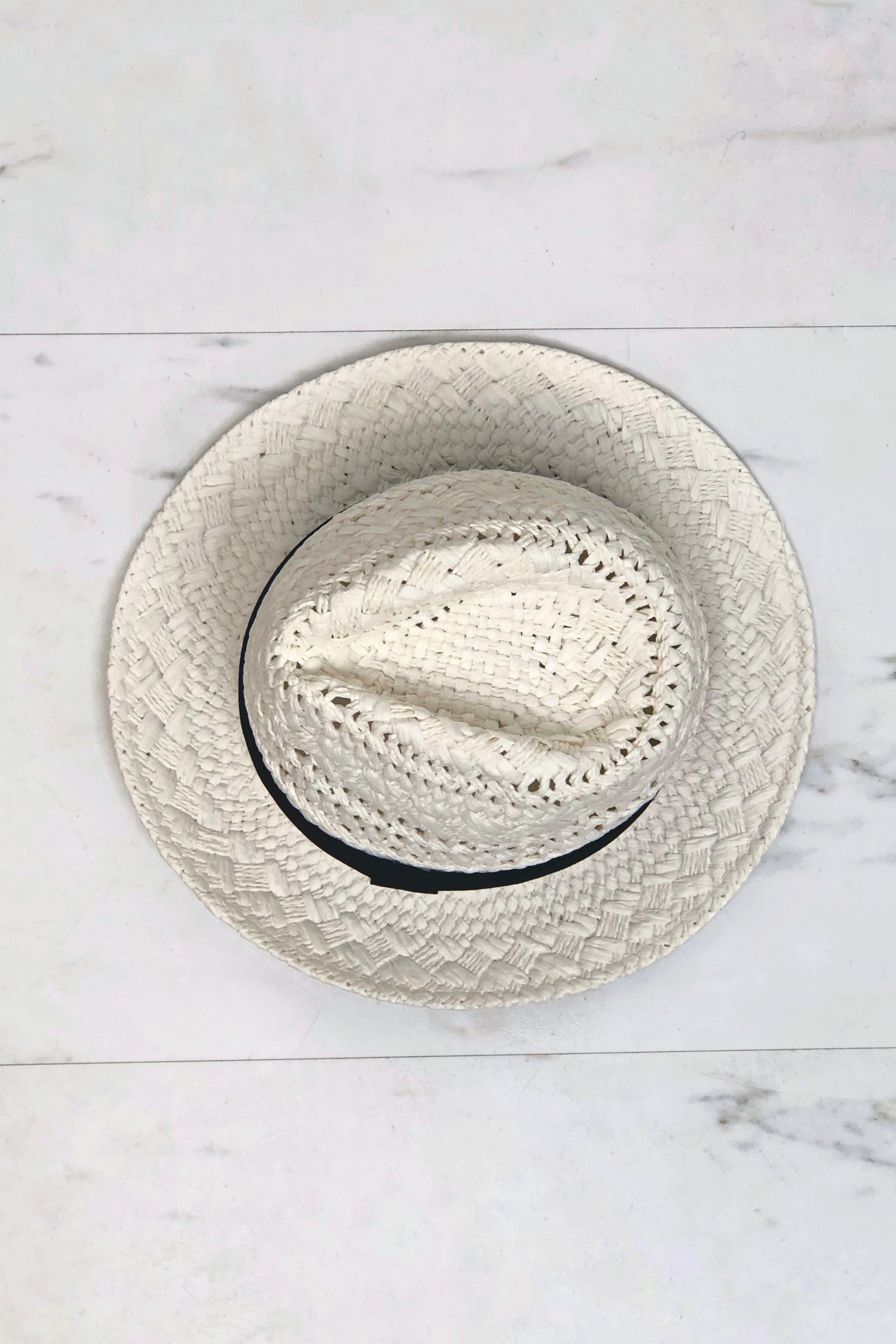 Woven White Stetson Hat
