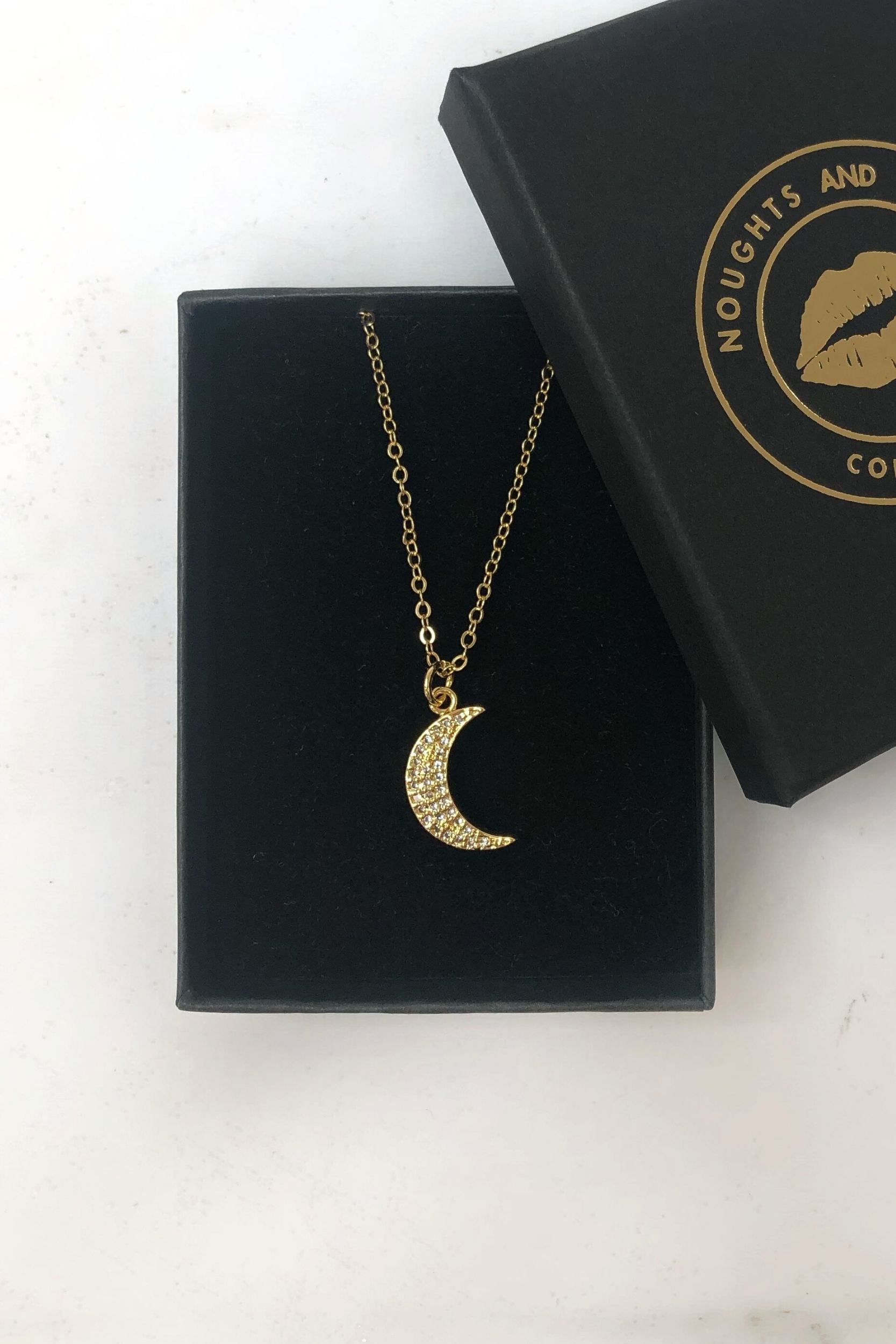 Mini Moon Gold Necklace