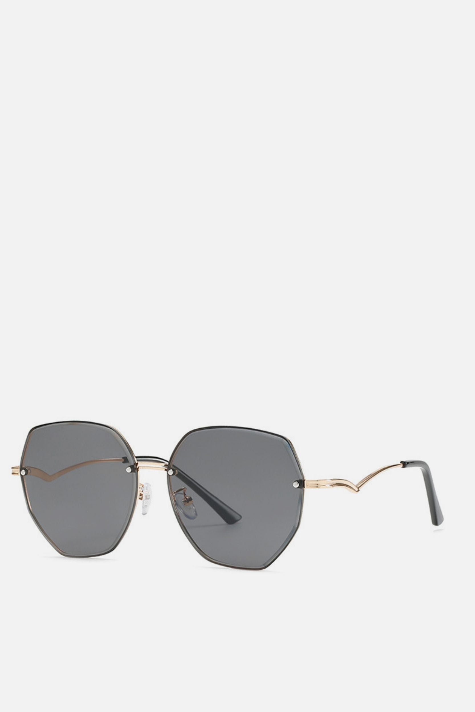 AMALFI Black Hexagon Sunglasses